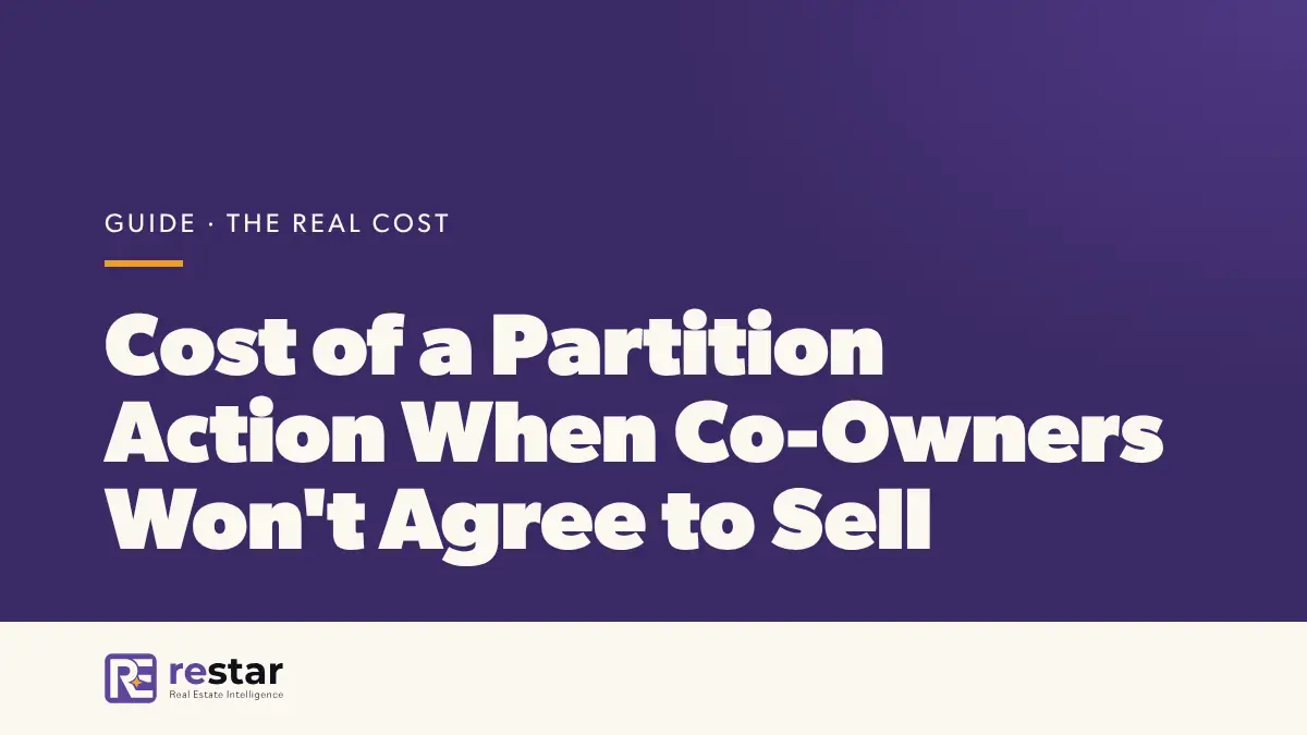 Cost of a Partition Action When Co-Owners Won't Agree to Sell