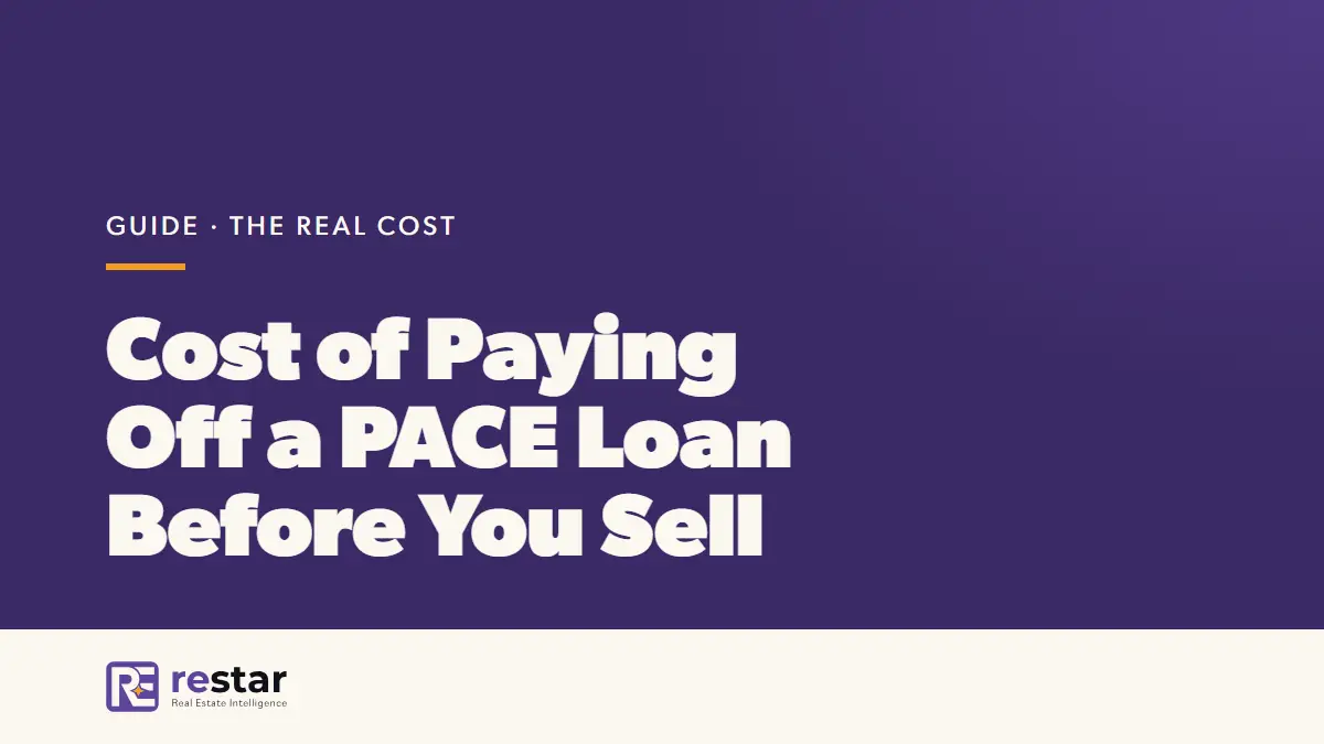 Cost of Paying Off a PACE Loan Before You Sell