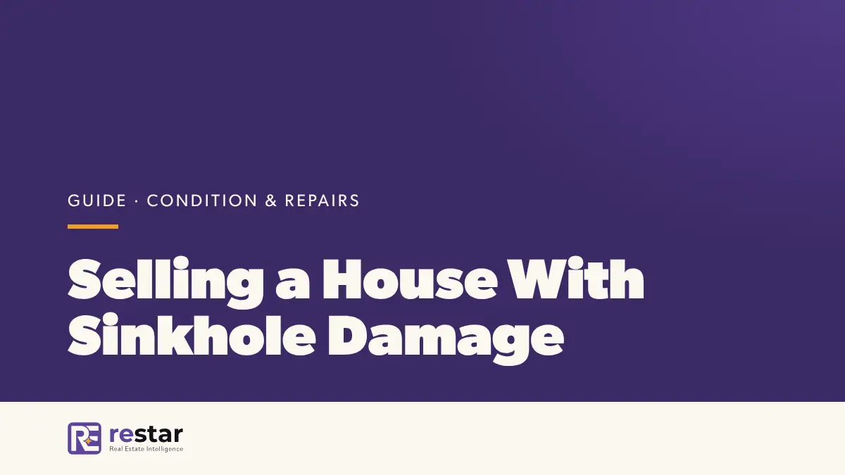 Selling a House With Sinkhole Damage
